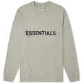 ESSENTIALS FOG LONG SLEEVE DARK HEATHER GREY