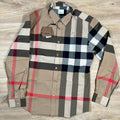 Burberry Slim Fit Check Cotton Shirt in Archive Beige