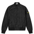 Stone Island Junior Black Nylon Metal Bomber Jacket