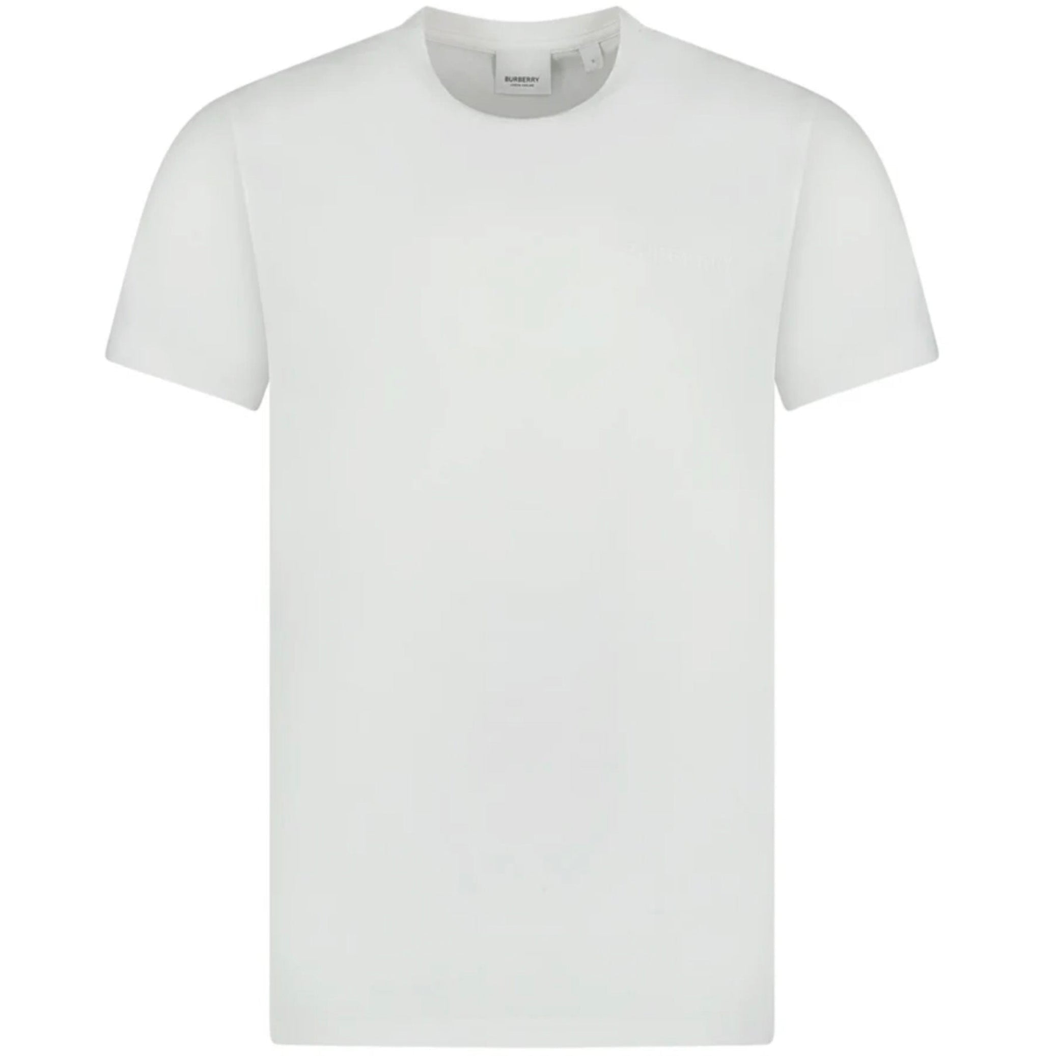 Burberry White Embroidered Logo T-Shirt