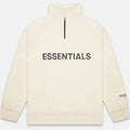 ESSENTIALS FOG 3D SILICON BUTTERCREAM HALF ZIP
