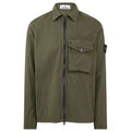 Stone Island Olive Zip Pocket Overshirt