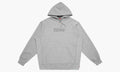 SUPREME KAWS CHALK LOGO BOX LOGO HOODIE GREY