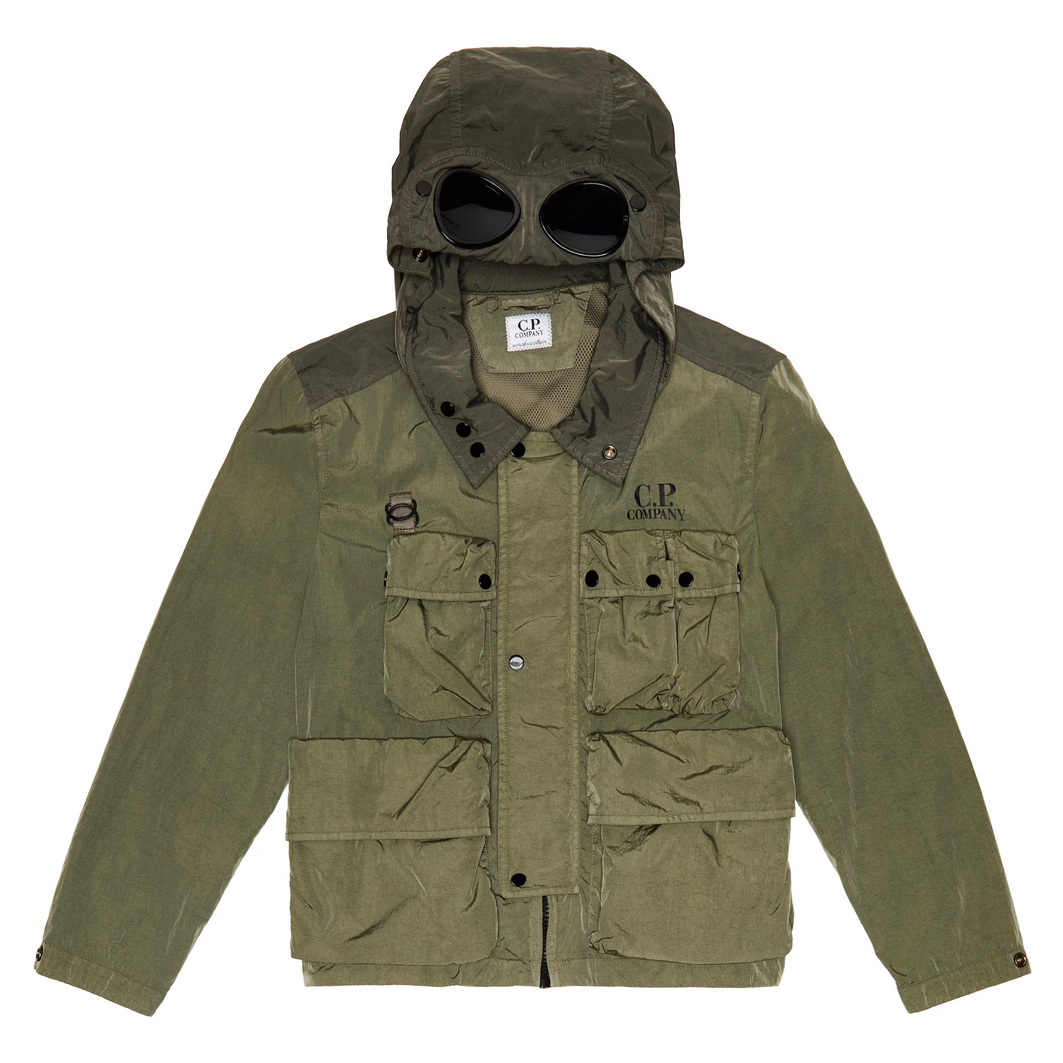 Kids CP Company Green Chrome Goggle Jacket