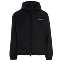 Valentino Black Hooded Logo Windbreaker