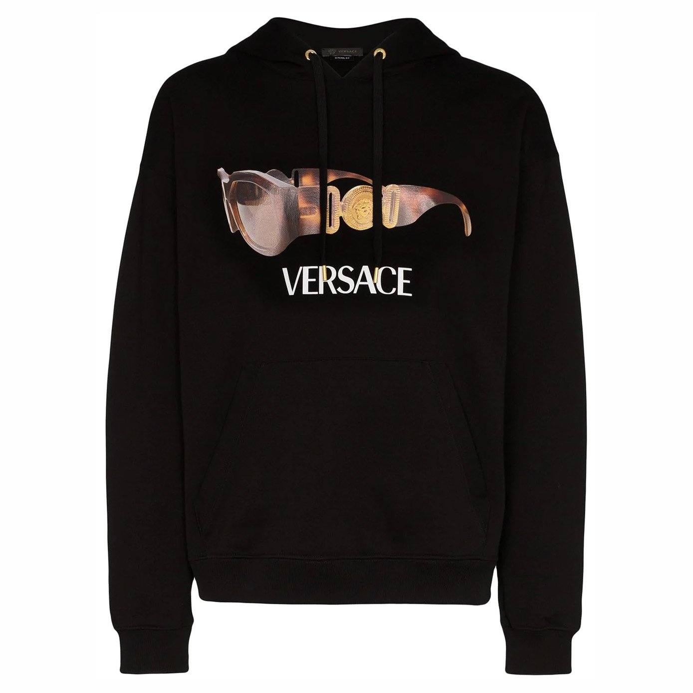 Versace Black Biggie Print Hoodie
