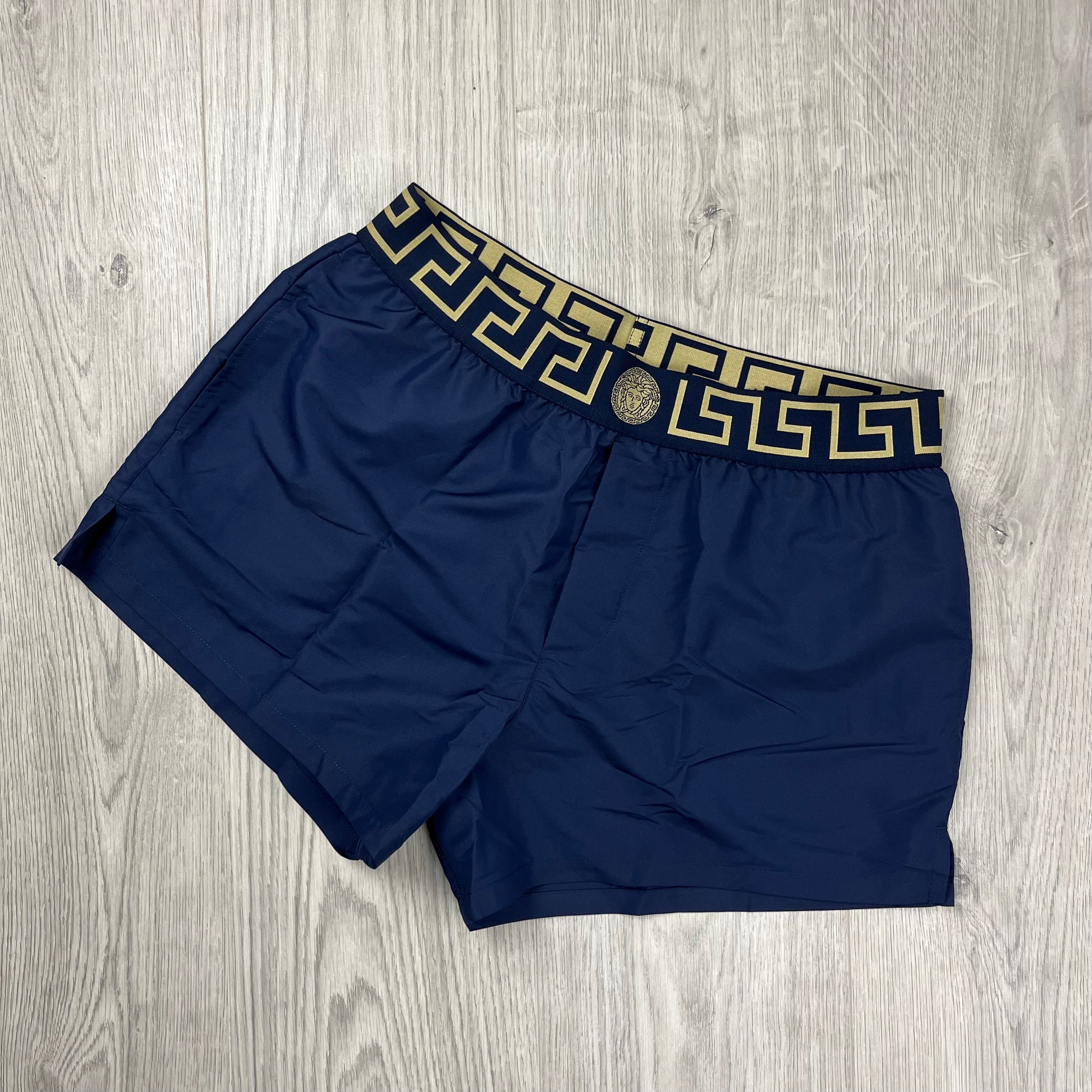 Versace Greca Swim Shorts - Navy