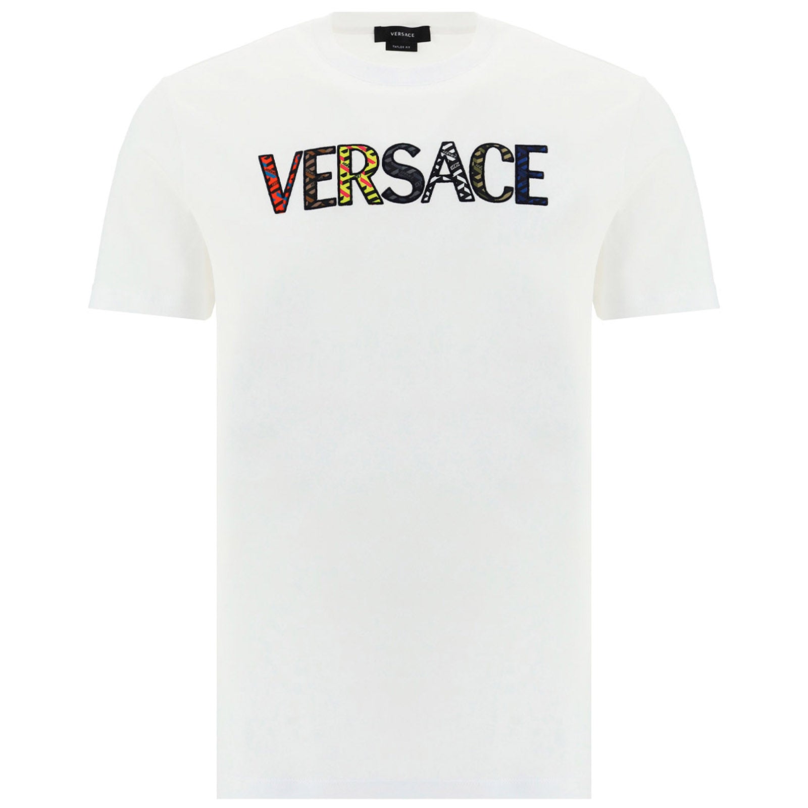 Versace White Embroidered Logo T-Shirt
