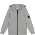Stone Island Junior Grey Zip Up Hoodie